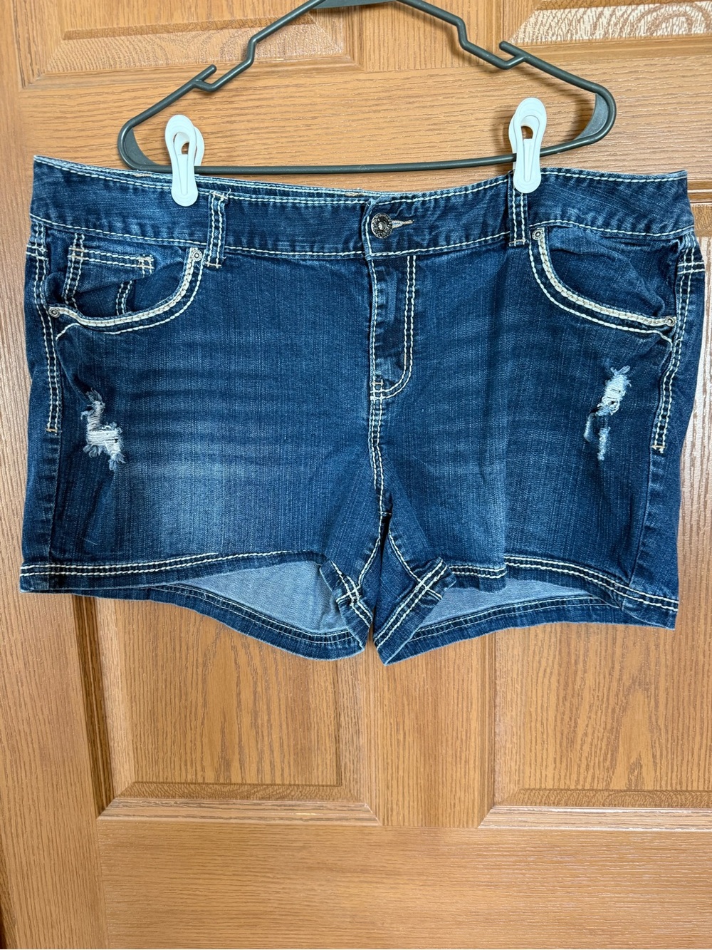 Dark Blue Denim Women's Shorts